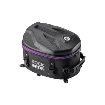 ROCKBROS Cycling Gear Motorcycle Rear Seat Bag Commute Unisex Polyester+PVC Black