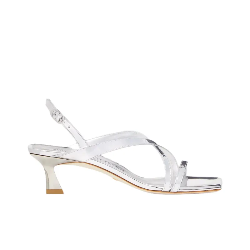 Stuart Weitzman/SW Oasis One Strap Sandals 5cm Women's Silver-1
