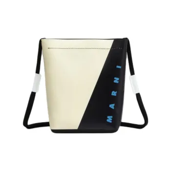 MARNI Logo Printed Bicolour Crossbody Bag