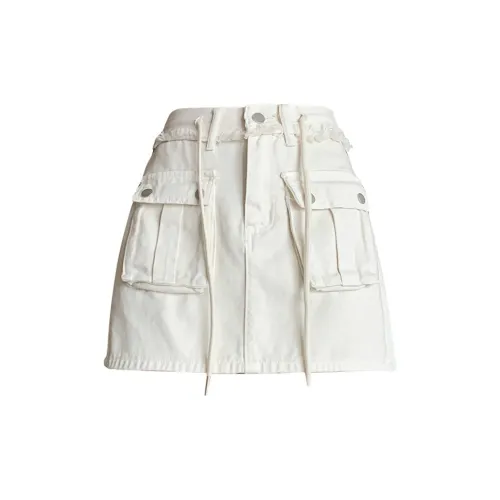 FOREVER 21 Cargo Short Skirts Women's White