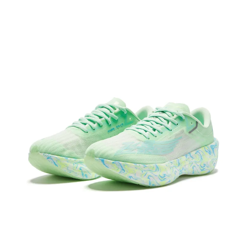 QIAODAN Feiying PB2.0 Cushioned Slip Resistant Abrasion Resistant Low Top Running Shoes Women's Fresh Green-2