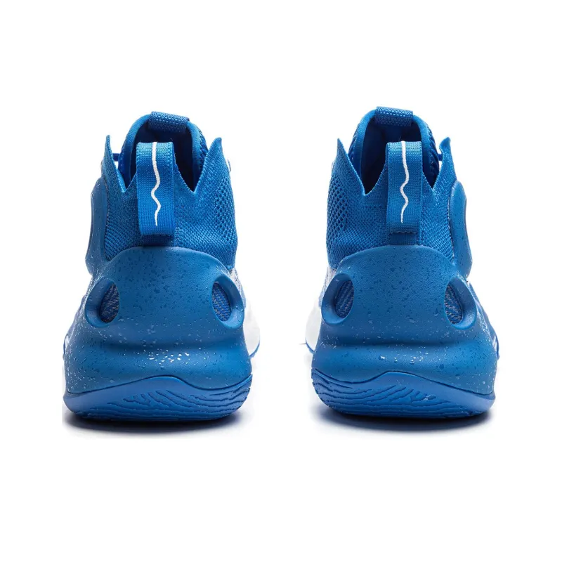 LiNing Charming ULTRA Anti Slip And Wear Resistant Support Mid Top Basketball Shoes Men's Blue-5