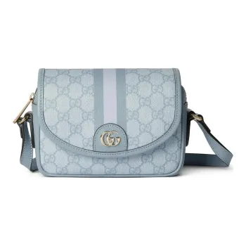 GUCCI Ophidia Supreme Canvas Bag, Crossbody Bag, Shoulder Bag Women's Gray Blue