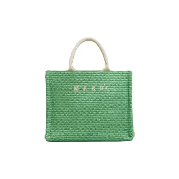 MARNI Raffia Tote Bag, Shopping Bag, Handbag Small Size Women's Green