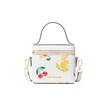 MICHAEL KORS Sandrine Artificial Leather Handbag Shoulder Bag Crossbody Bag Small Size Women's White & Multicolor