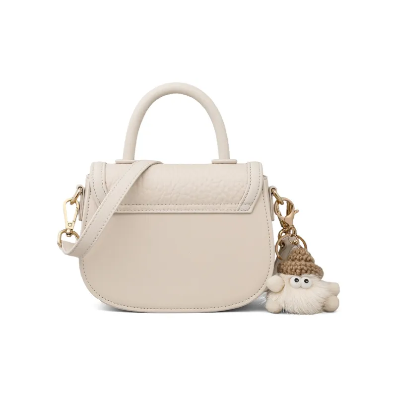 Kevin Cohen Cow Leather With Synthetic Leather Crossbody Bag, Shoulder Bag, Handbag Regular Women's Ecru-1