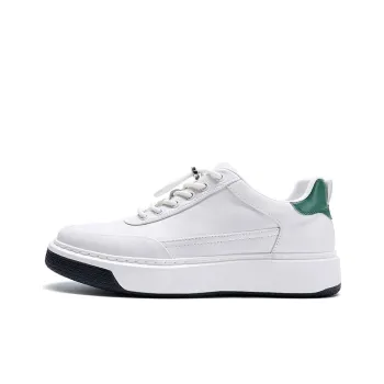Satchi Cushioning Height Increasing Wear-Resistant Slip-Resistant Low-Top Casual Skateboard Shoes Men's White 4CM