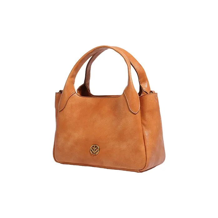 H YXIANG Microfiber Synthetic Leather Handbag Regular Women's Black/Orange-6