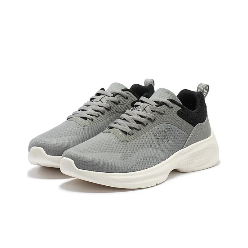 361° Cushioning Abrasion Resistant Lightweight Low Top Casual Running Shoes Men's Gray Black White-2