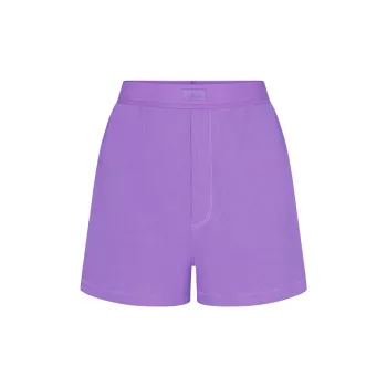 SKIMS COTTON RIB LOOSE BOXER Boxer Shorts Women's 1 Pack ULTRA VIOLET/Ultraviolet