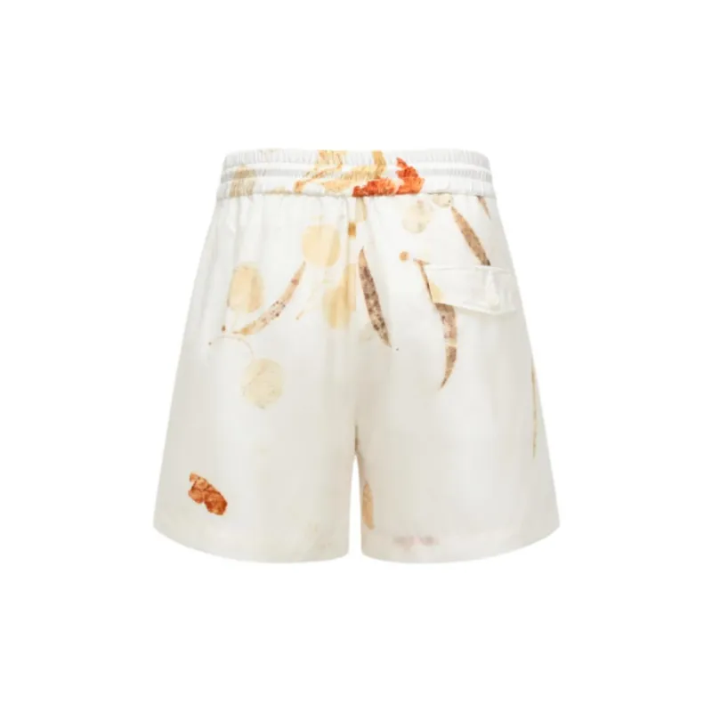 Feng Chen Wang Abstract print Drawstring Shorts-1