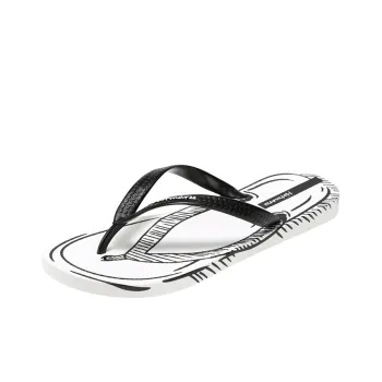 HOTMARZZ Slip Resistant Odor Resistant Flip Flops Men's Black