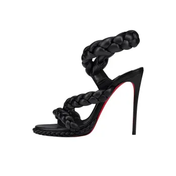 CL LUBOTING Fatima Strap Sandals 12cm Women's Black
