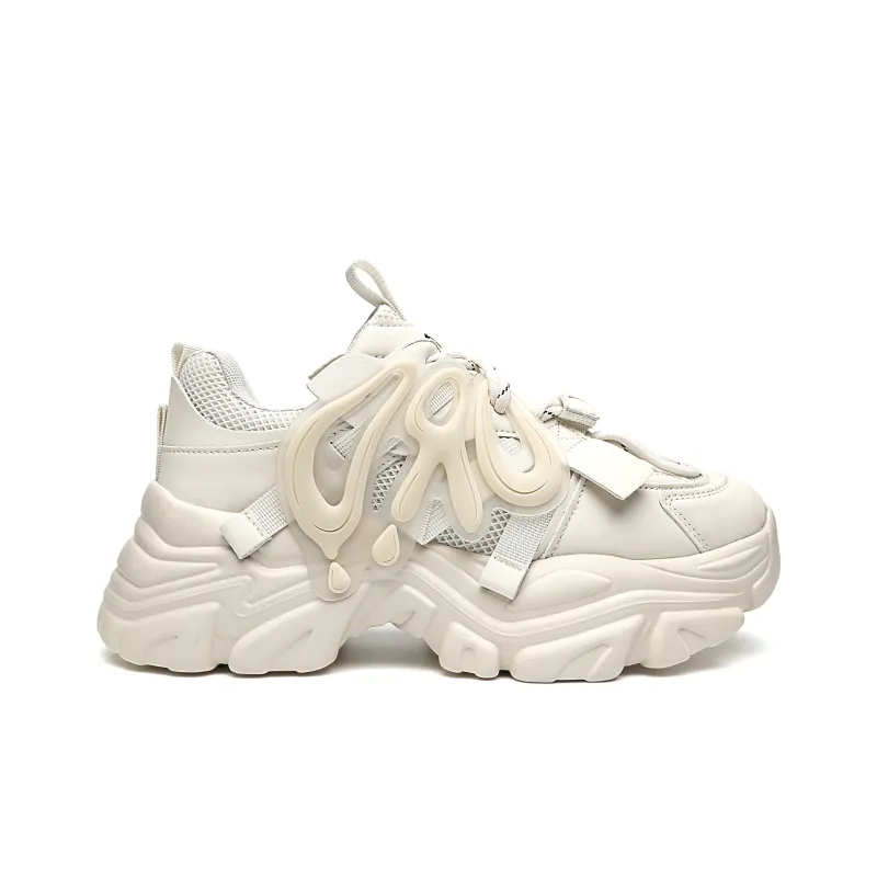 ORD Panda Collection Anti-Slip Wear-Resistant Breathable Lightweight Low-Top Chunky Sneakers Unisex Black White 6cm-13