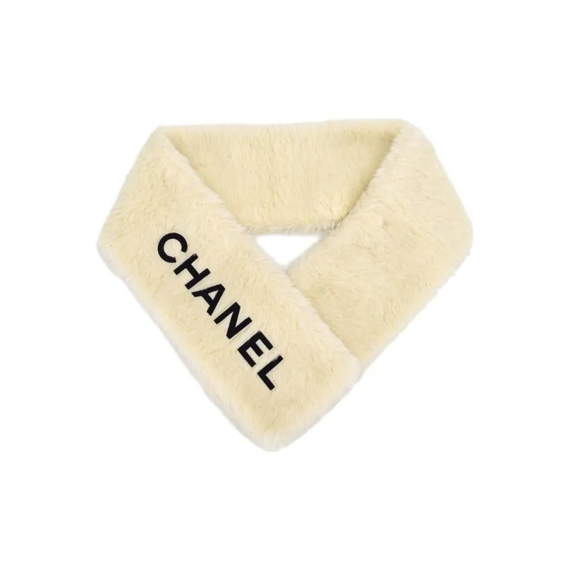 CHANEL 1990-2000s Cc Brushed Scarf-0