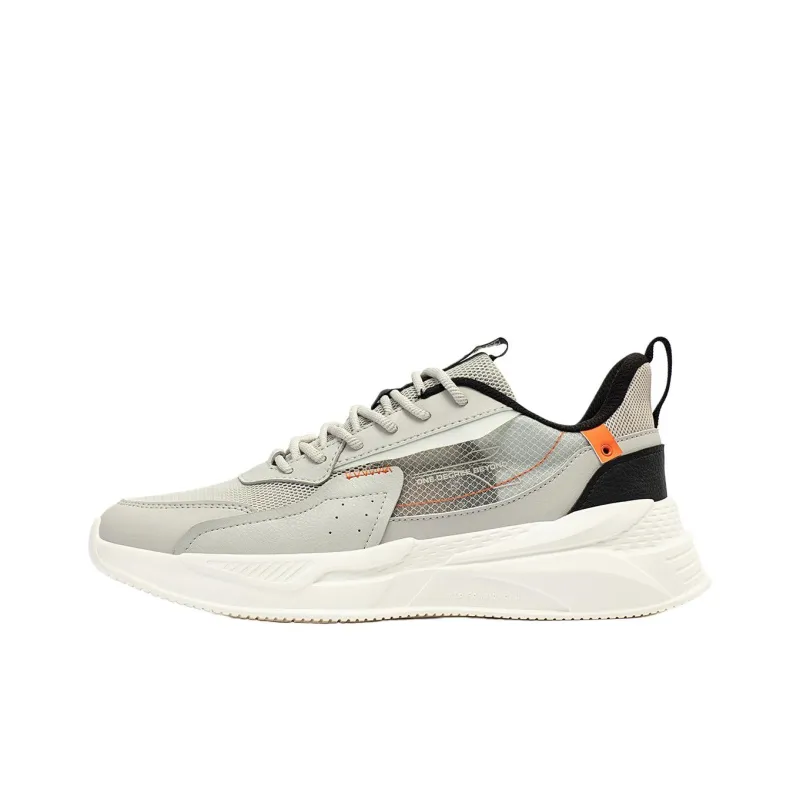 361° Cushioning Lightweight Low Top Casual Shoes Men's Gray Black-0