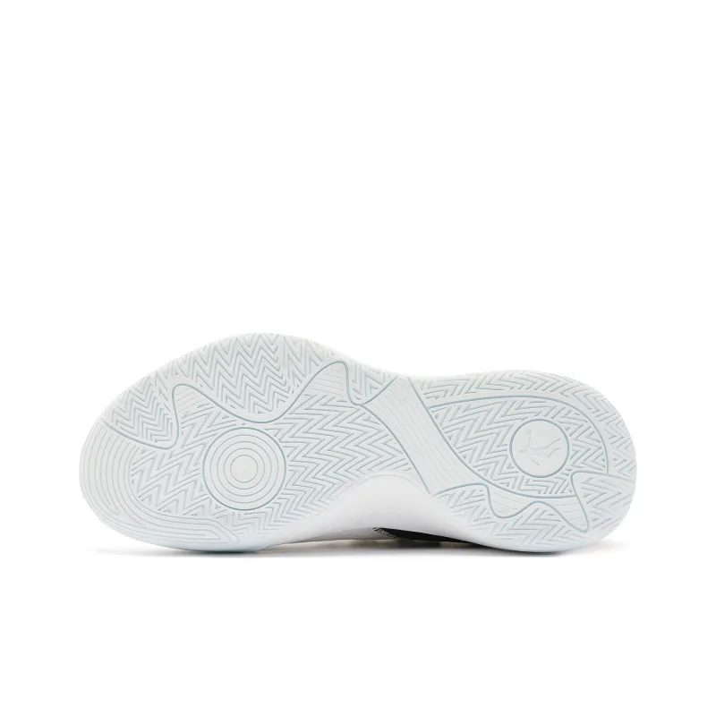 QIAODAN Cushioning Anti Slip And Wear Resistant Low Top Basketball Shoes Men's Black White-4