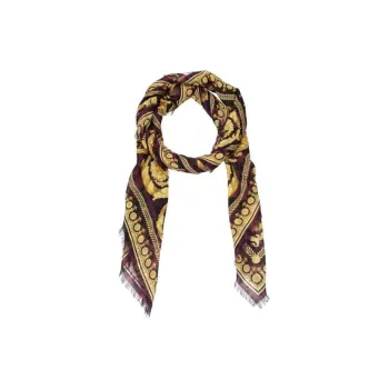 VERSACE Wool Knit Scarves Women's Multicolor