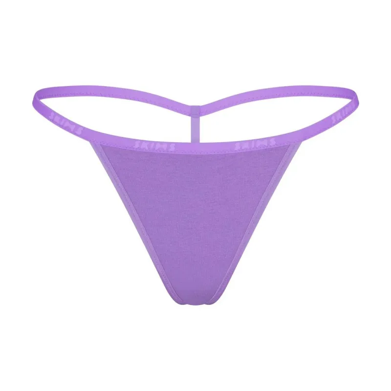 SKIMS COTTON LOGO STRING THONG Underpants Women's 1 Pack ULTRA VIOLET/Ultraviolet-0