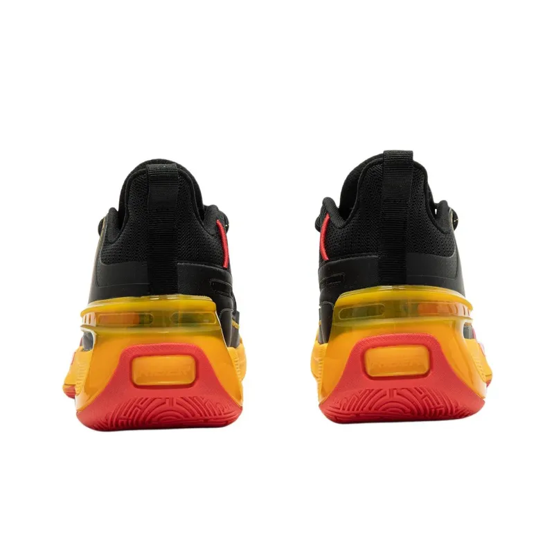 361° Cushioning Low Top Basketball Shoes Men's Black Yellow-4