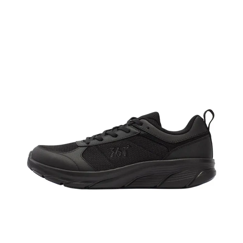 361° Cushioning Wear-Resistant Low-Top Casual Running Shoes Men's Obsidian Black-0