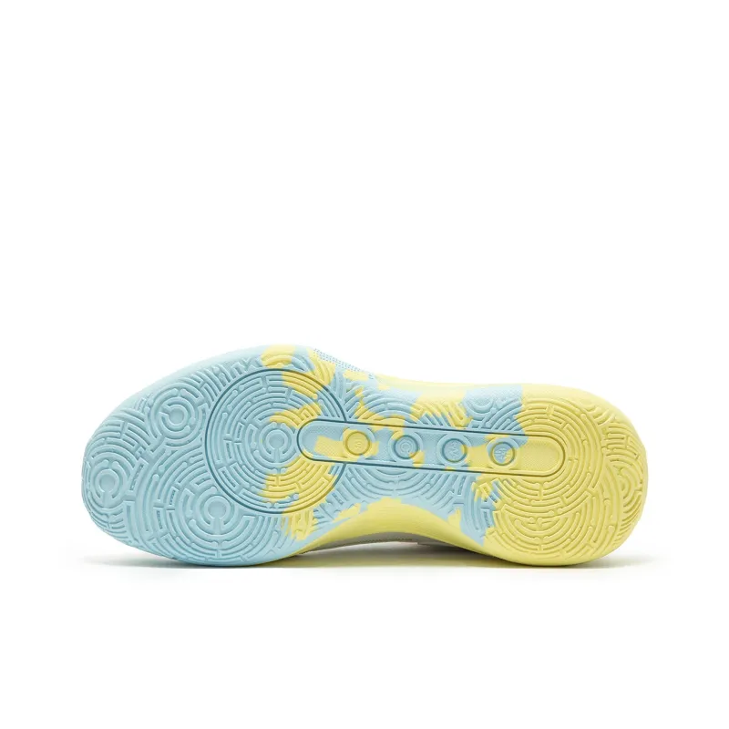 361° Cushioned Slip Resistant Low Top Basketball Shoes Men's White Yellow-5