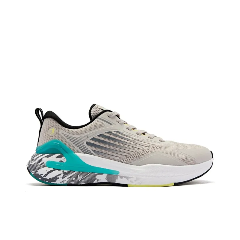 QIAODAN Boundless 5SE Cushioned Slip-Resistant Low-Top Casual Running Shoes Men's Gray Blue-1