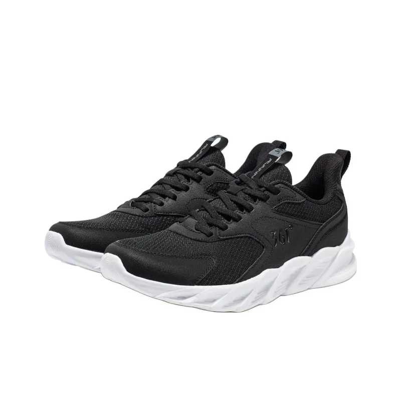 361° Cushioning Wear-Resistant Low-Top Casual Running Shoes Men's Black-4