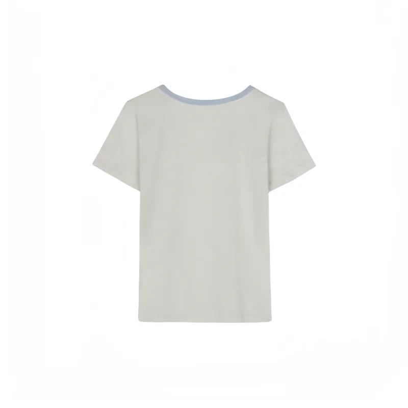 Mu Qingqing T Shirt Women's Light Heather Gray-1