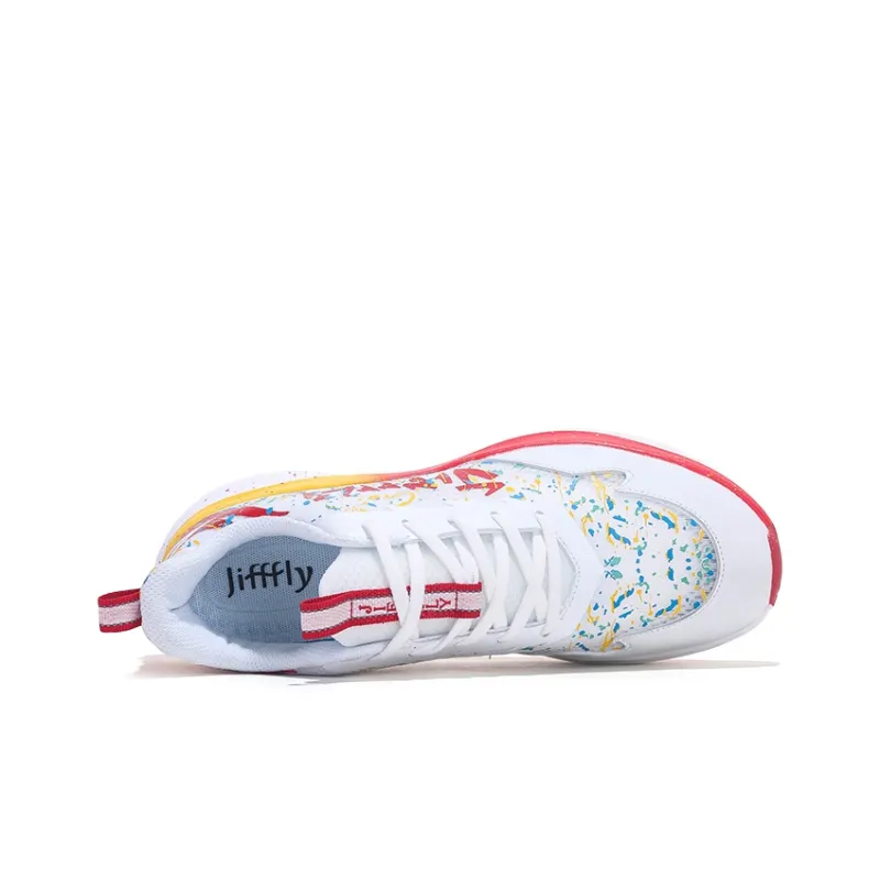 Jifffly Cushioning Anti Slip And Wear Resistant Height Increasing Low Top Running Shoes Unisex China Red-5
