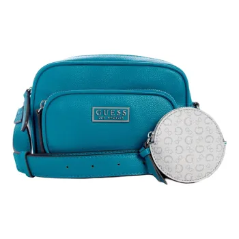 GUESS Artificial Leather Shoulder Bag Crossbody Bag Mini Women's Blue