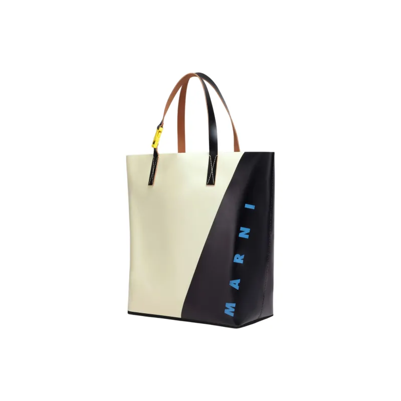 MARNI Logo Printed Two Toned Tote Bag-2