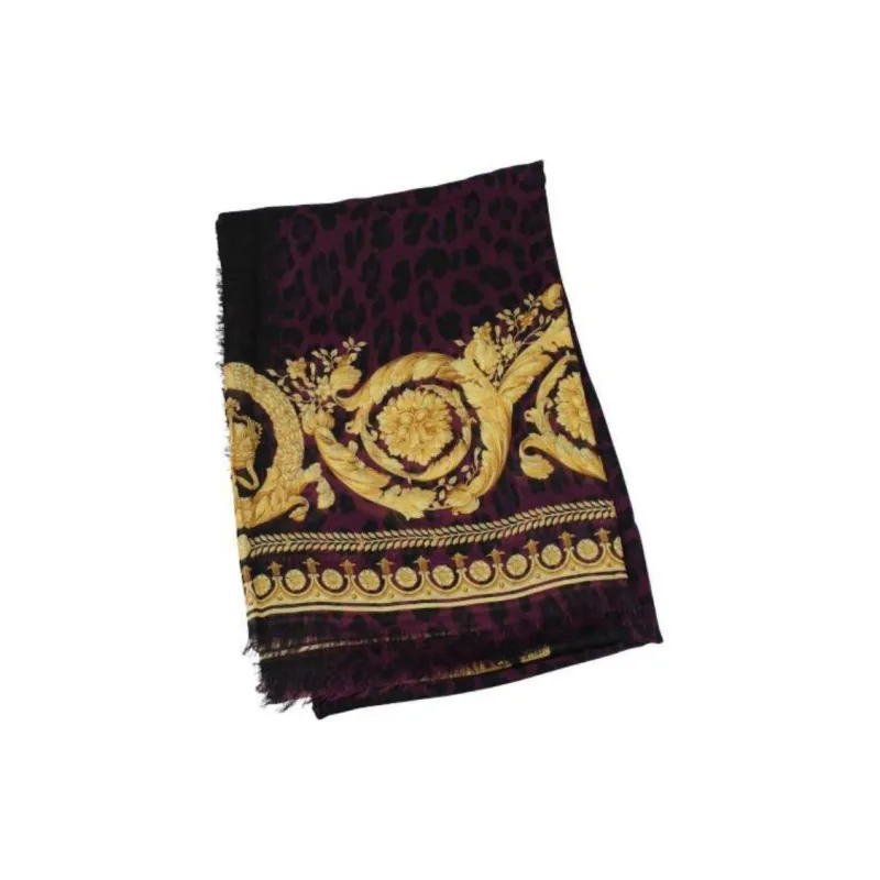 VERSACE Wool Knit Scarves Women's Multicolor-1