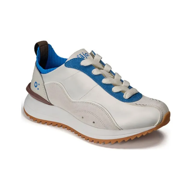 FAJO Ice Cream Silk Shoes Lightweight And Breathable Casual Shoes Unisex Mismatched Blue Brown-3