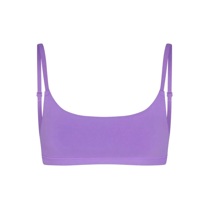 SKIMS COTTON JERSEY SCOOP BRALETTE Bra Women's ULTRA VIOLET/Ultraviolet-0