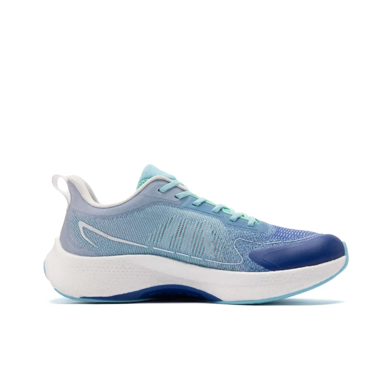 QIAODAN Flying Shadow 3.0 Anti Slip Wear Resistant Low Top Running Shoes Men's White Blue-1
