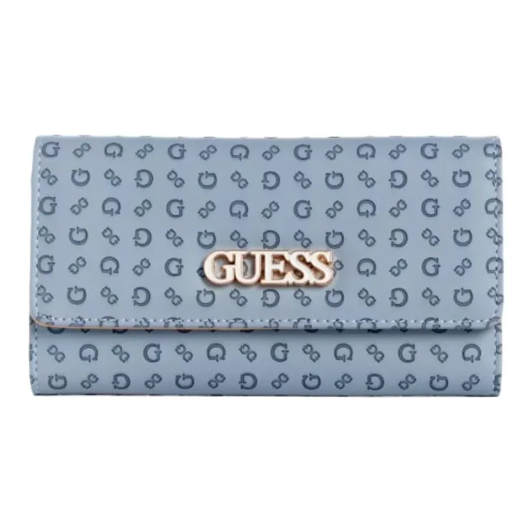 GUESS Faux Leather Clutch Women's Blue-0