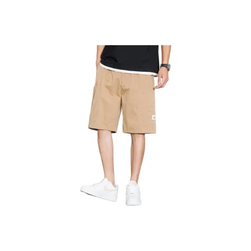 Tonlion Casual Shorts Men Khaki