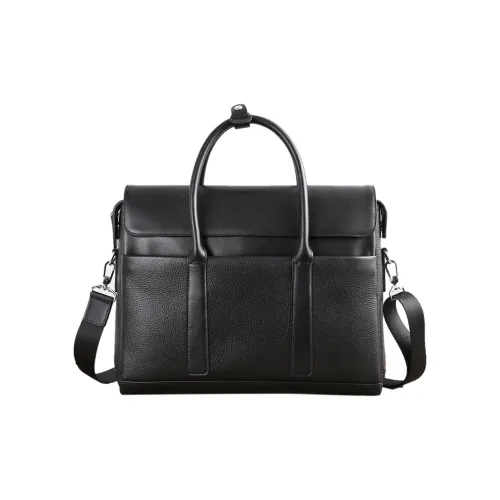 DOSRFINI Top Grain Cow Leather Business Casual Horizontal Men's