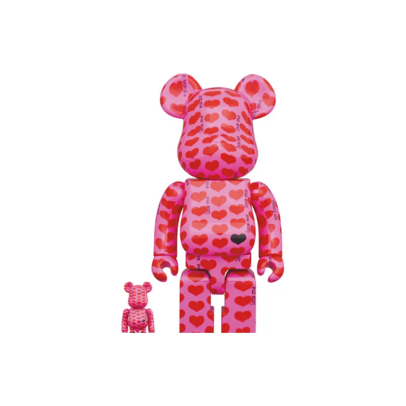 BE@RBRICK X Hide Pink Heart-3
