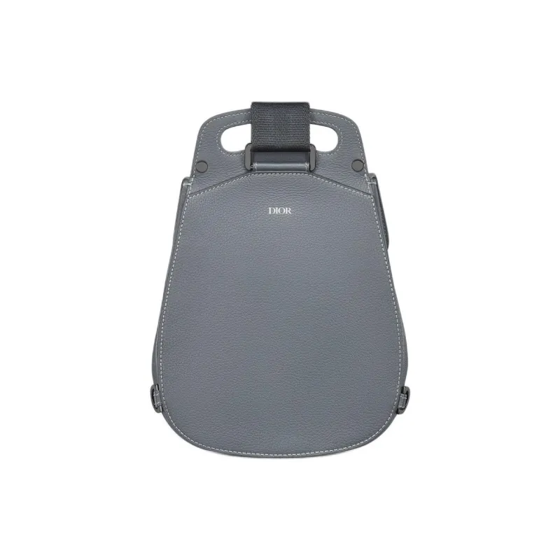 DIOR Gallop Grained Calfskin Sling Bag Crossbody Bag Shoulder Bag Men's Dark Gray-3