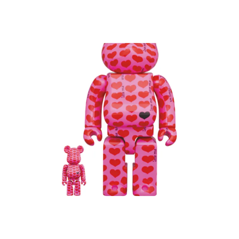 BE@RBRICK X Hide Pink Heart-2