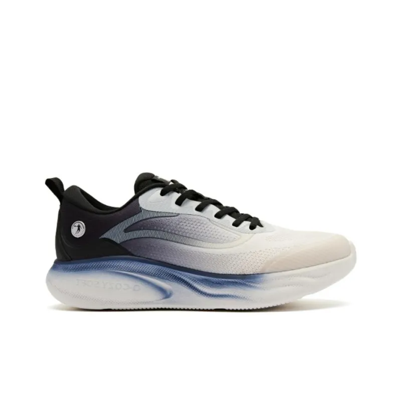 QIAODAN Light 1.0 Durable Breathable Low-Top Casual Running Shoes Men's Black White-1