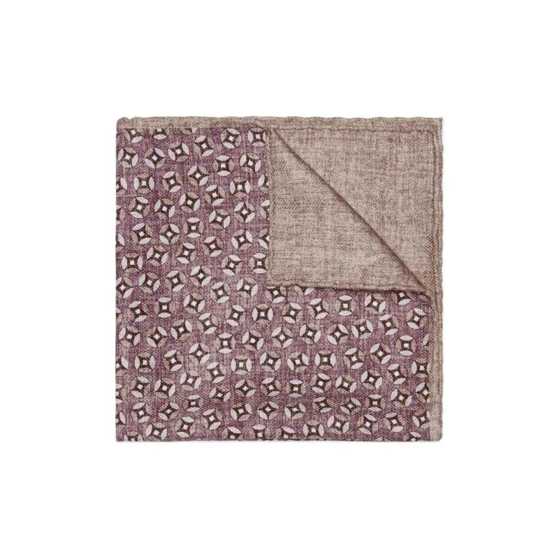 Brunello Cucinelli Logo Patch Patterned Pocket Square-0