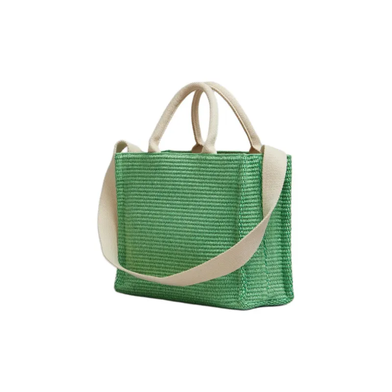 MARNI Raffia Tote Bag, Shopping Bag, Handbag Small Size Women's Green-2