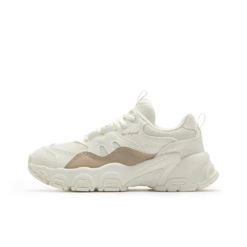 361° Cushioned Wear-Resistant Lightweight Low-Top Running Shoes Women's White Brown