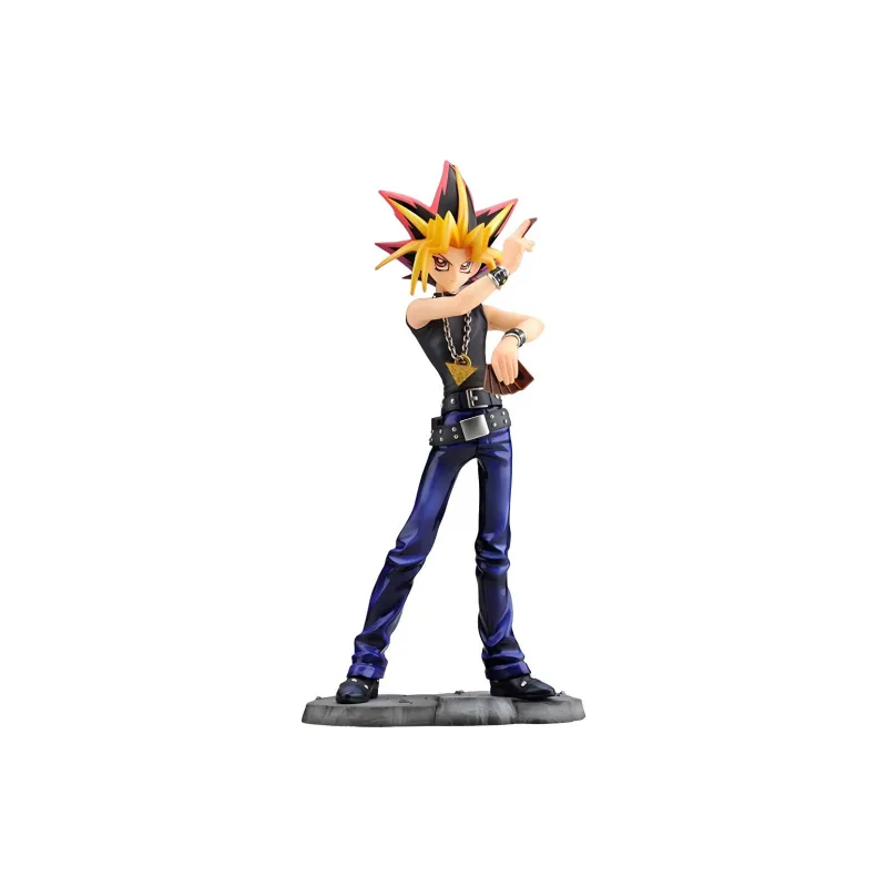 CRAFTSMANSHIP KOTOBUKIYA Artfx J Yu Gi Oh! Duel With Destiny Yami Yugi Statue Figure Purple-1