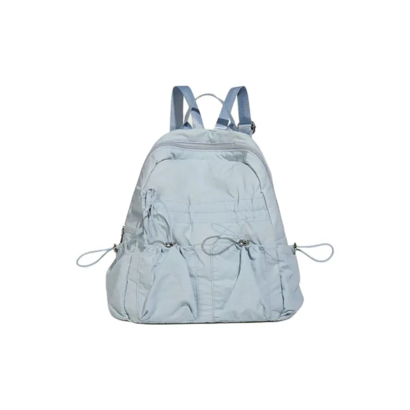 KAMLUI Nylon Backpack Regular Unisex Ecru/Black/Blue-11