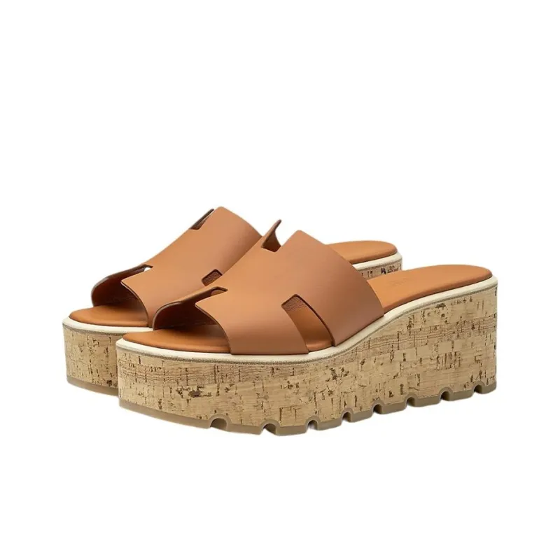 HERMES Eze Slip Resistant Slide Slippers Women's Brown-2