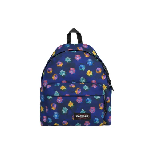 EASTPAK Polyester Backpack Medium Size Women's Floral Blurred Marine Blue